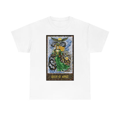 White Queen of Wands Tarot Card T-Shirt