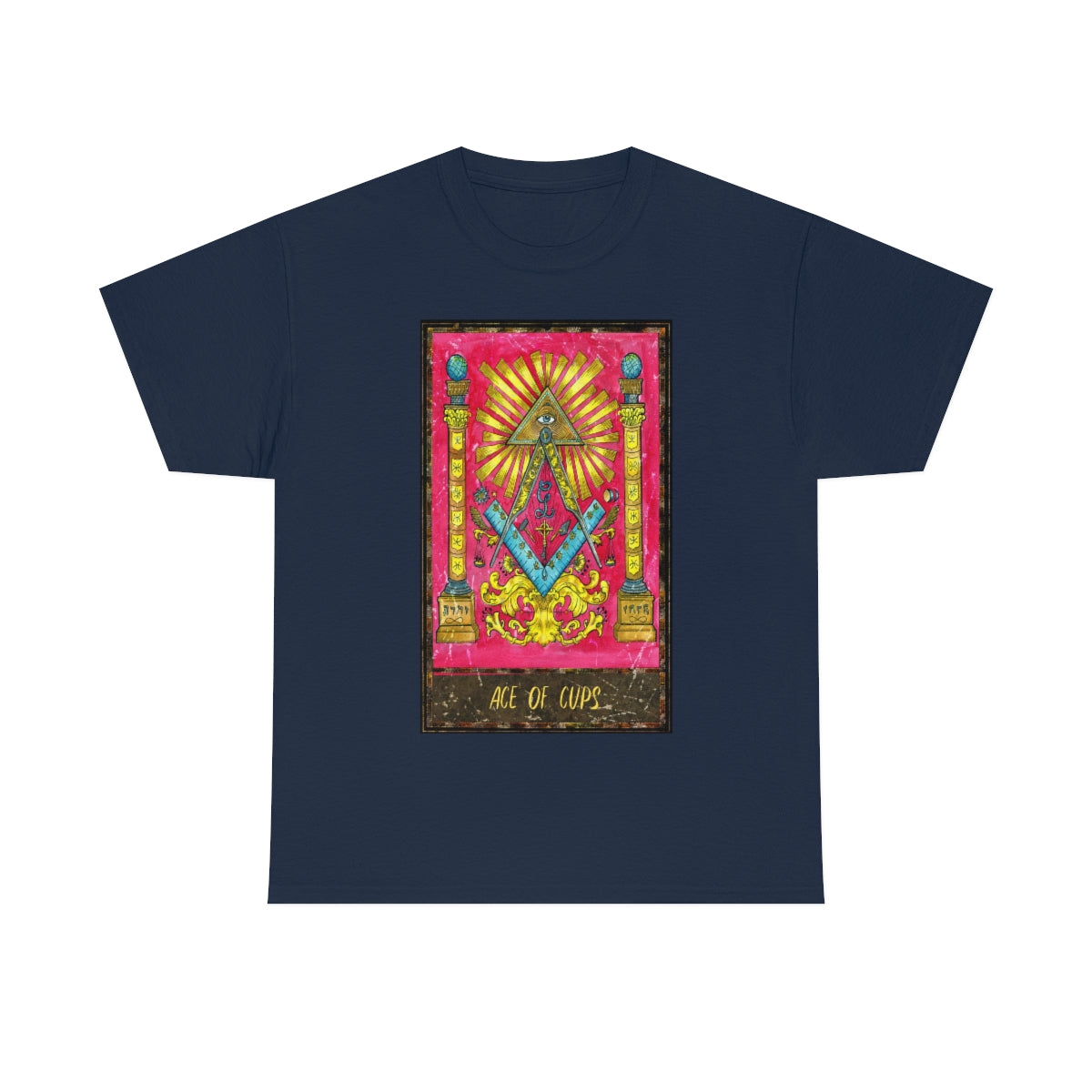 Navy Ace of Cups Tarot Card T-shirt