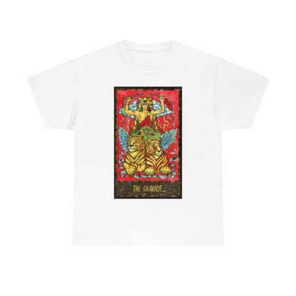 White The Chariot Tarot Card T-shirt