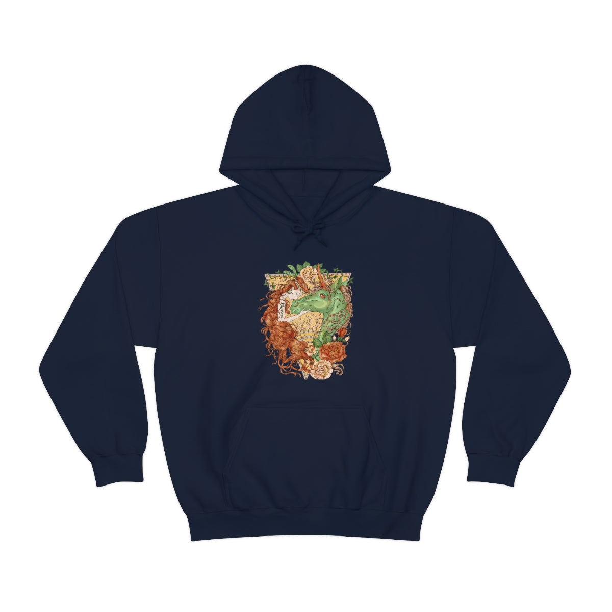 Navy Cocoa Brown Princess and Magic Unicorn Hoodie