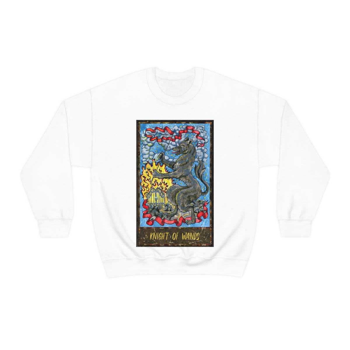 White Knight of Wands Tarot Card Sweatshirt