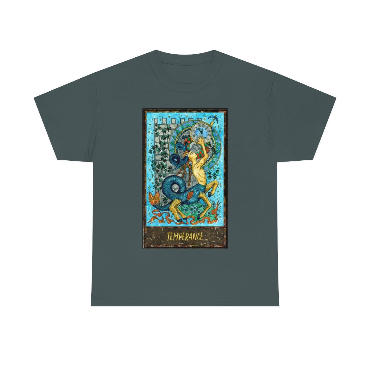 Charcoal Temperance Tarot Card T-shirt