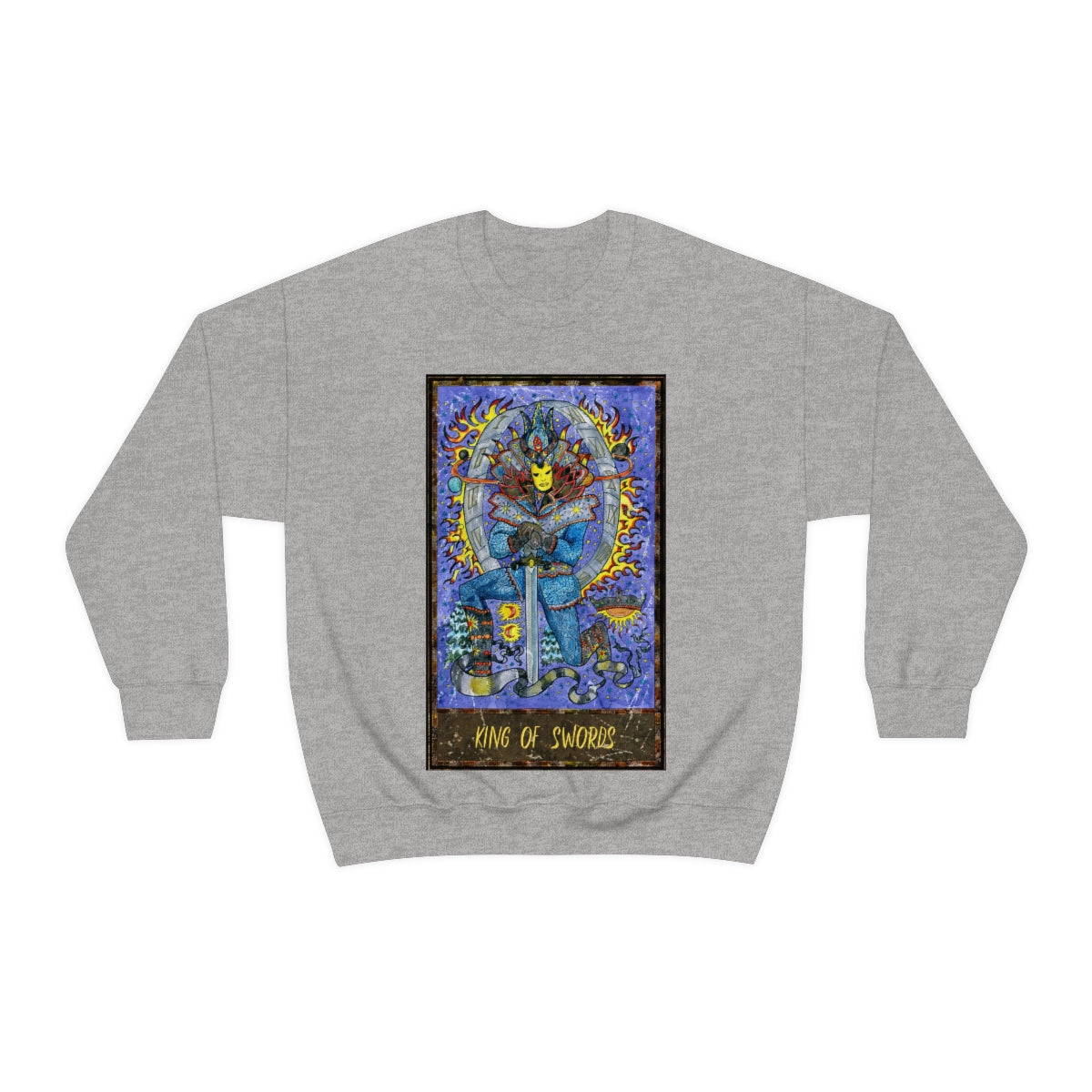 Sport Grey King of Swords Tarot Card Sweatshirt