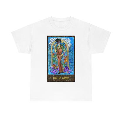 White Page of Wands Tarot Card T-shirt