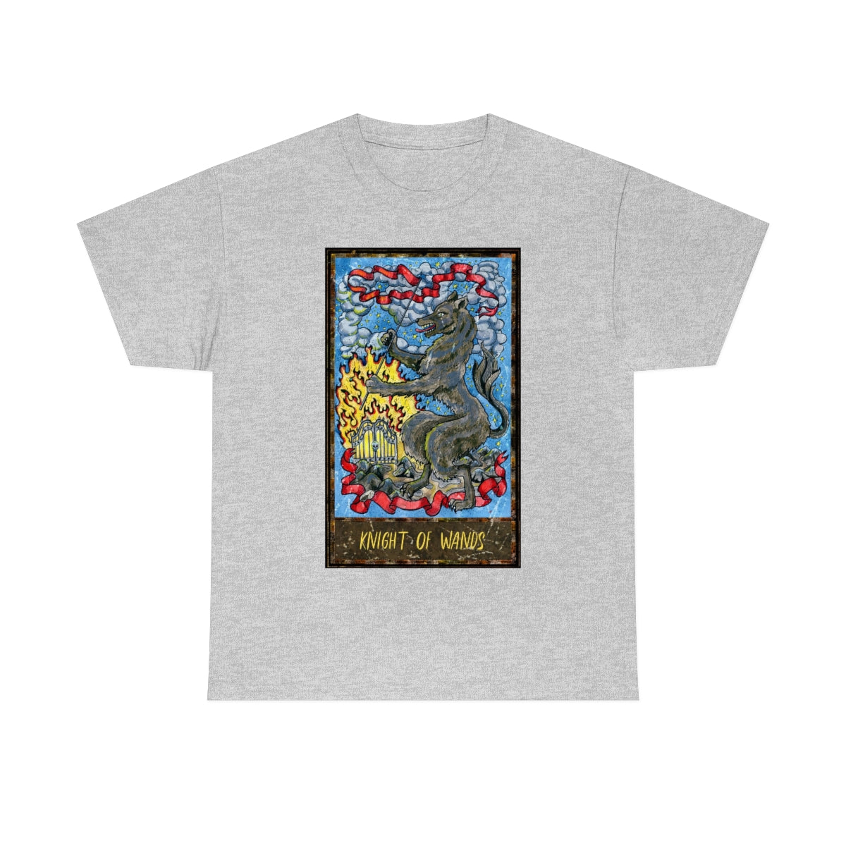 Sport Grey Knight of Wands Tarot Card T-shirt