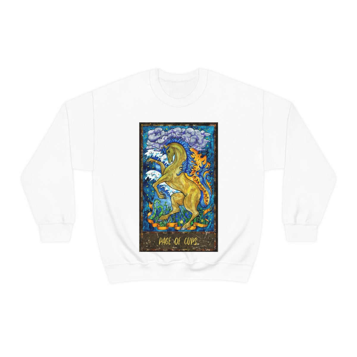 White Page of Cups Tarot Card Sweatshirt