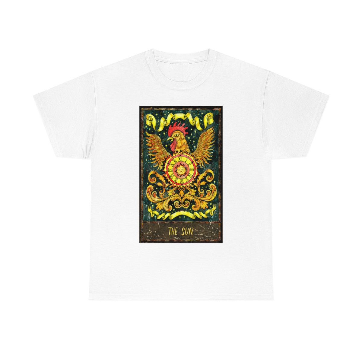 White The Sun Tarot Card T-Shirt