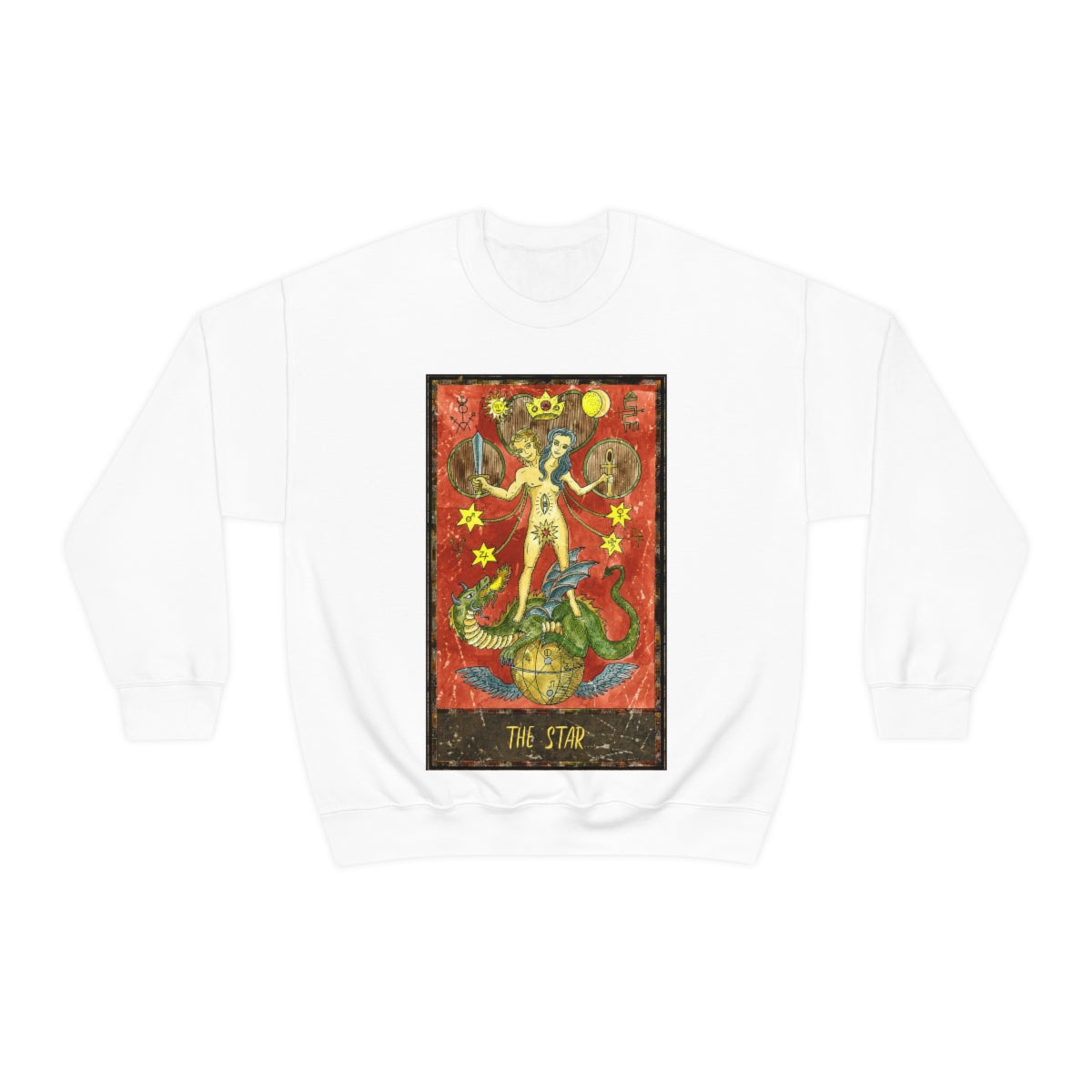 White The Star Tarot Card Sweatshirt