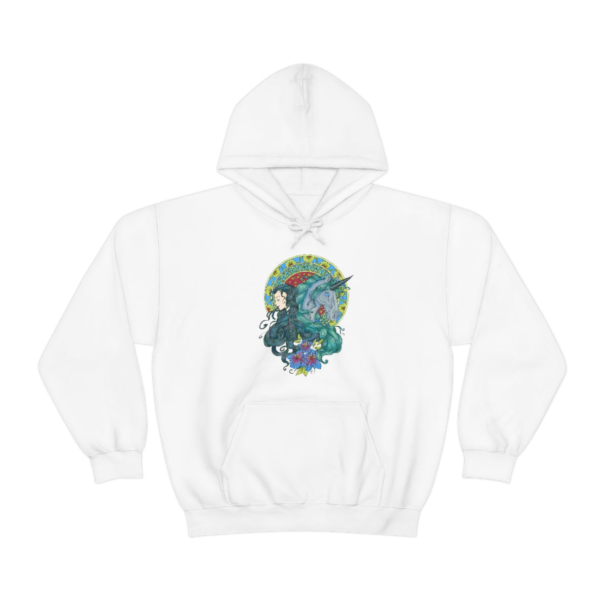 White Caribbean Current Princess and Magic Unicorn Hoodie