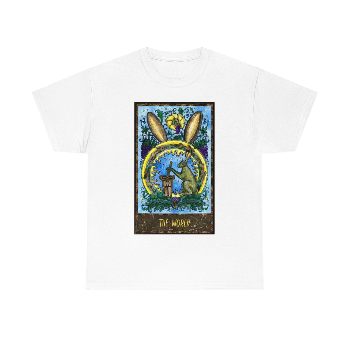 White The World Tarot Card T-Shirt