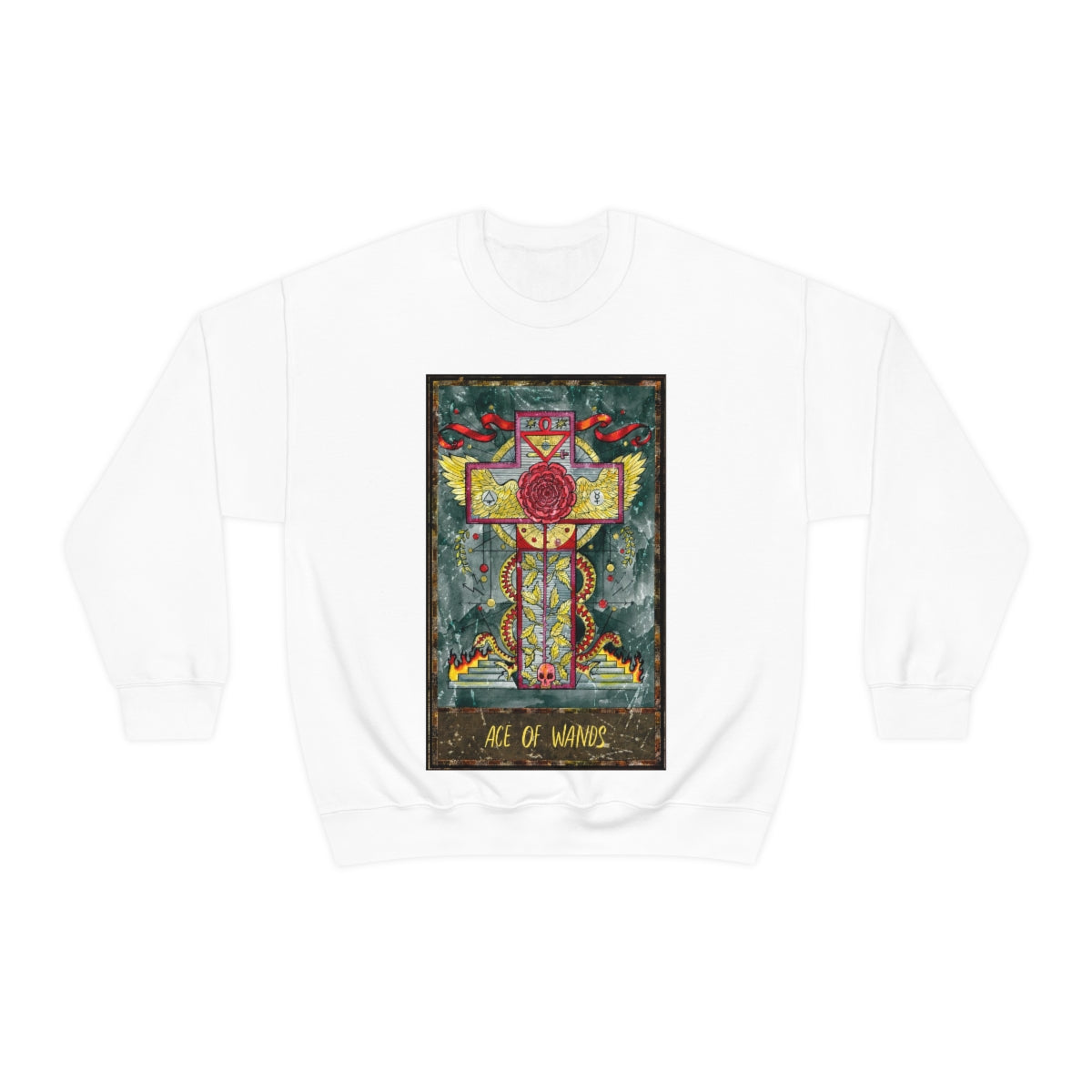 White Ace of Wands Tarot Card Sweatshirt