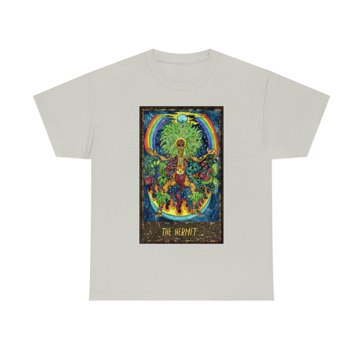 Ice Grey The Hermit Tarot Card T-shirt