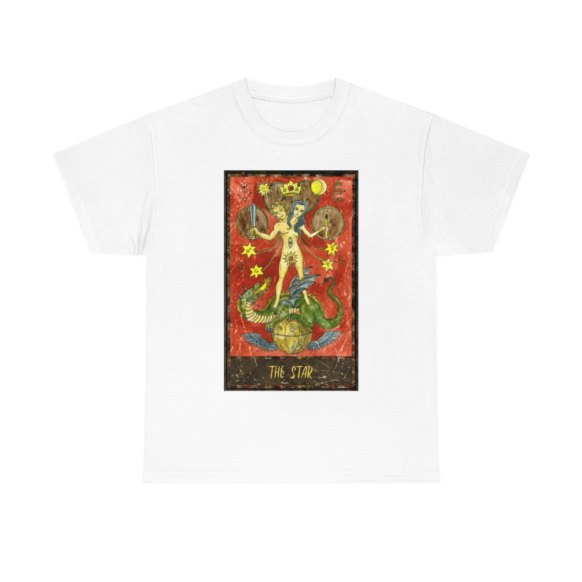 White The Star Tarot Card T-Shirt