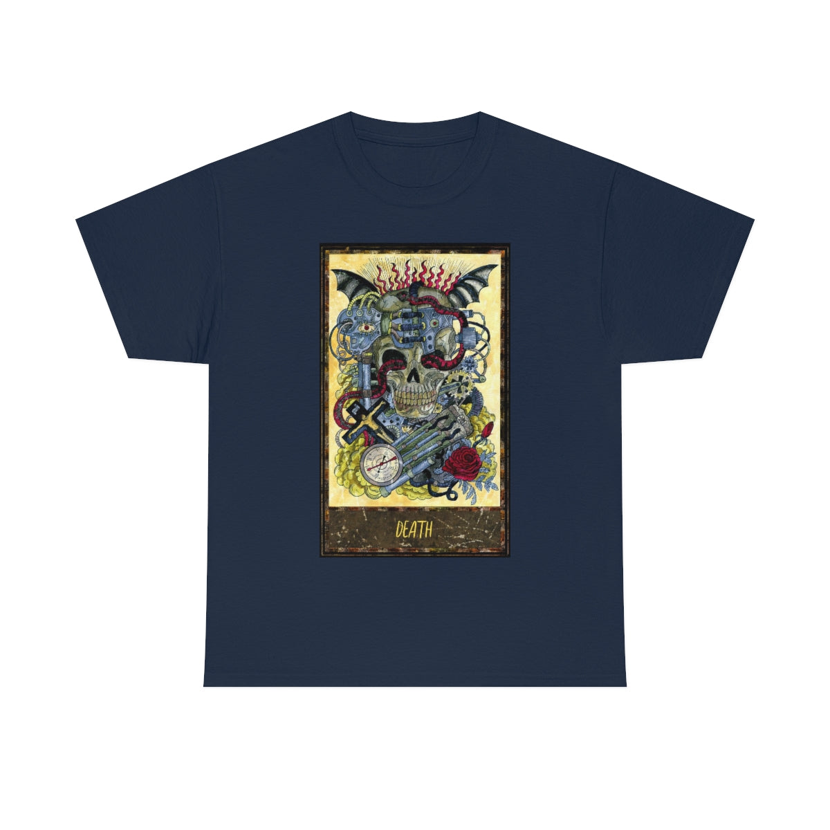 Navy Death Tarot Card T-Shirt