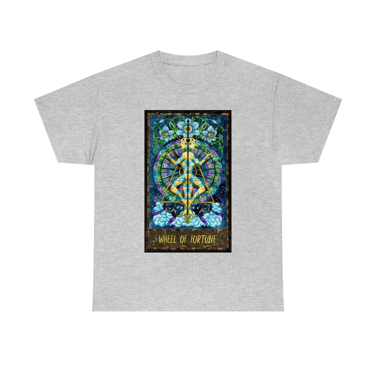 Sport Grey Wheel of Fortune - Tarot Card T-Shirt