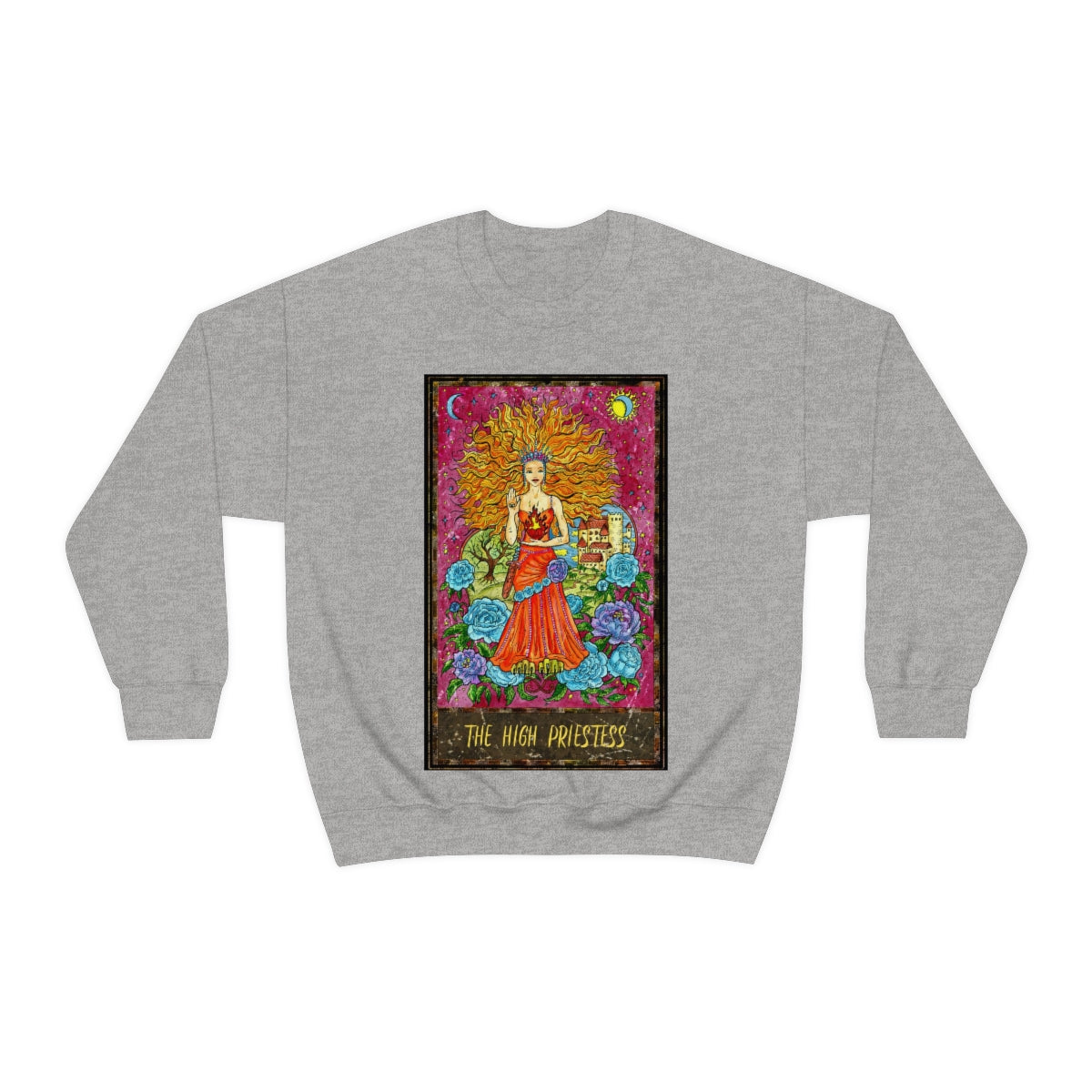 Sport Grey The High Priestess Tarot Card Sweatshirt