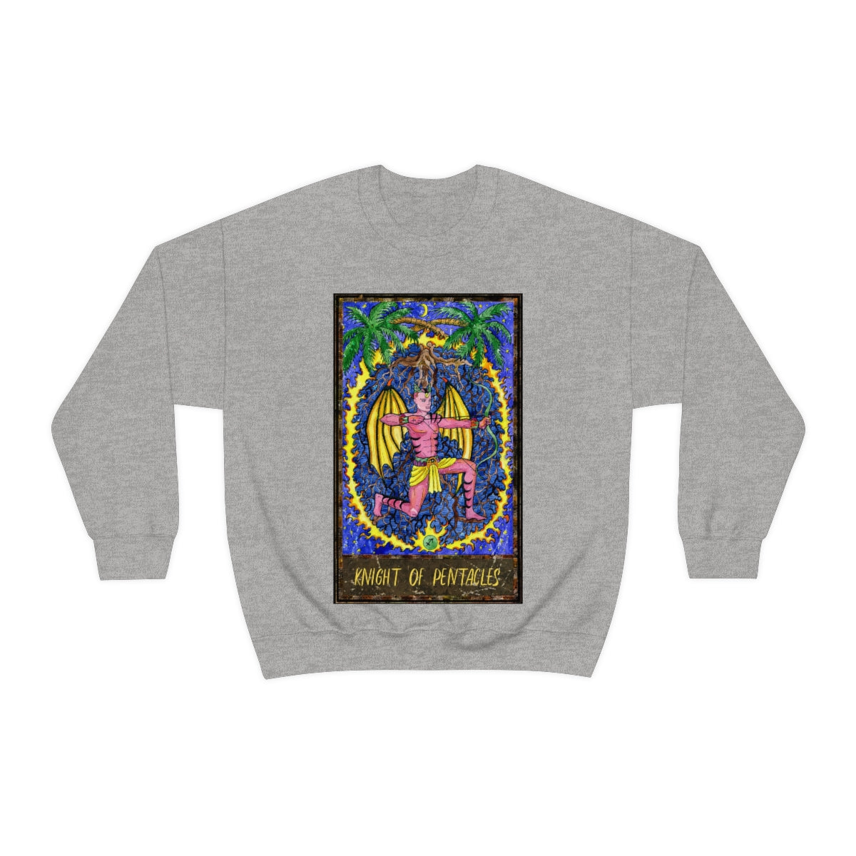 Sport Grey Knight of Pentacles Tarot Card Sweatshirt