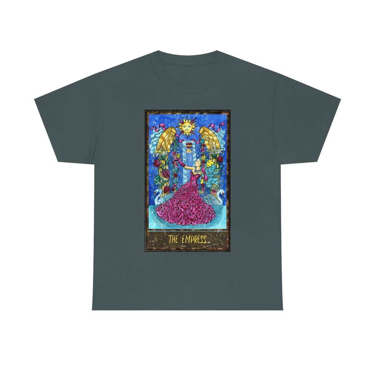 Charcoal The Empress Tarot Card T-Shirt