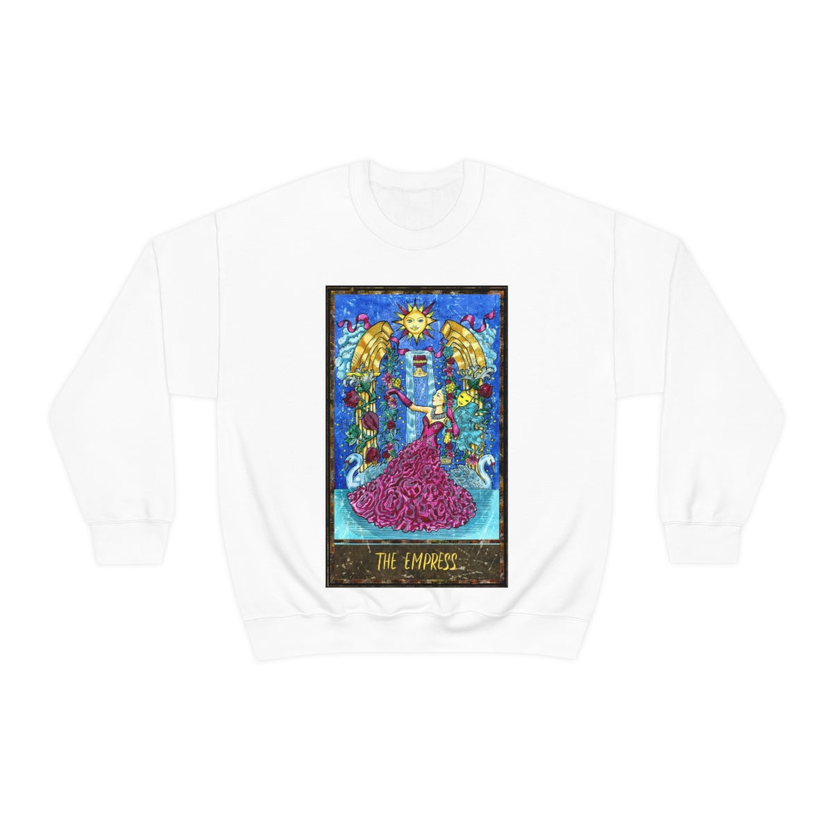 White The Empress Tarot Card Sweatshirt