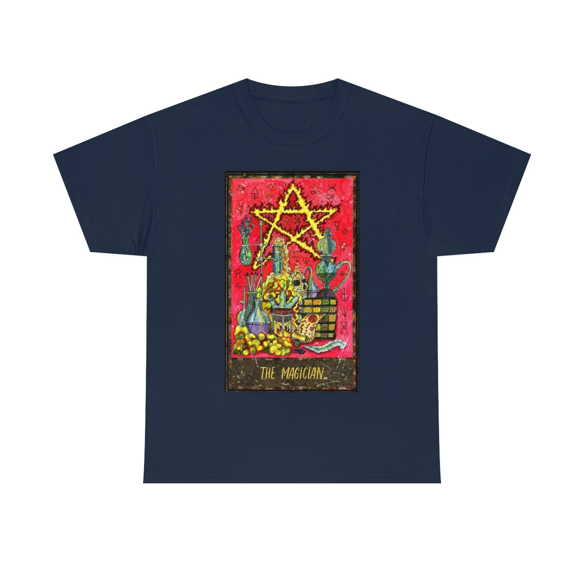 Navy The Magician Tarot Card T-shirt