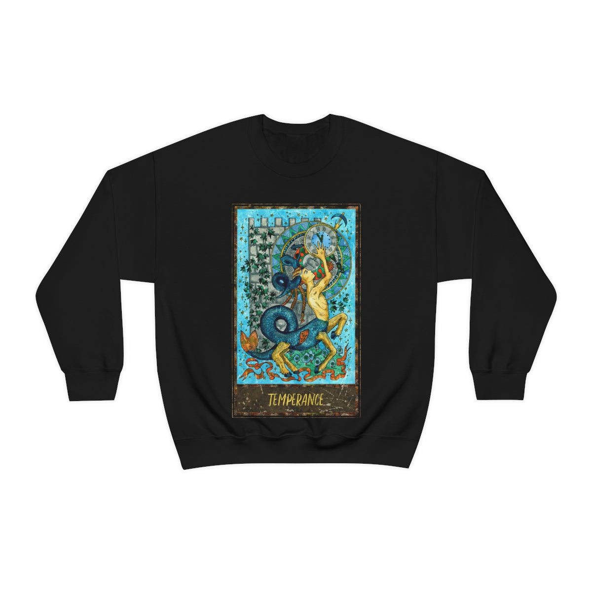 Black Temperance Tarot Card Sweatshirt