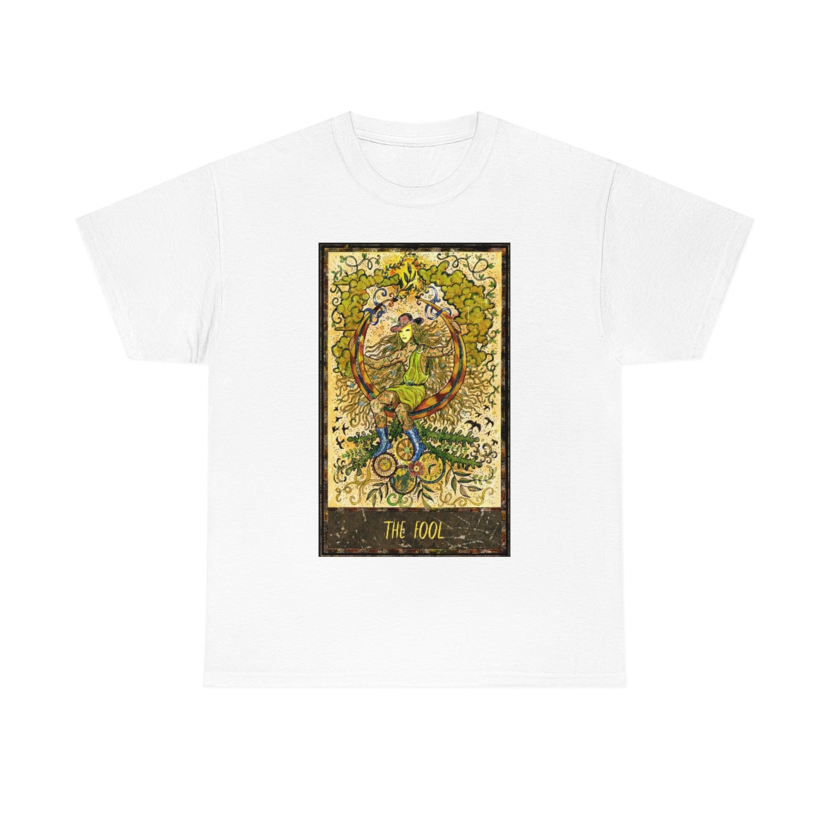 White The Fool Tarot Card T-Shirt