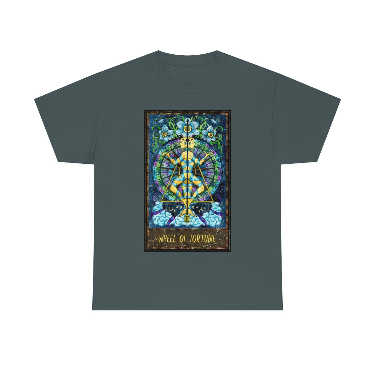 Charcoal Wheel of Fortune - Tarot Card T-Shirt