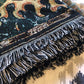 Close up shot of a folded The Emperor - Tarot Card Throw Blanket/ Woven Tapestry
