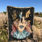 The Hand - Throw Blanket/Woven Tapestry holding up on the field