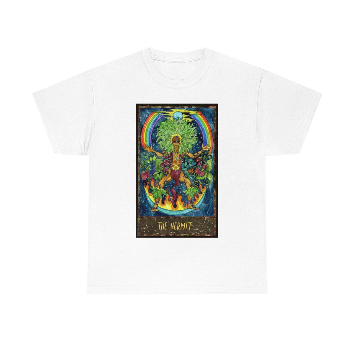 White The Hermit Tarot Card T-shirt