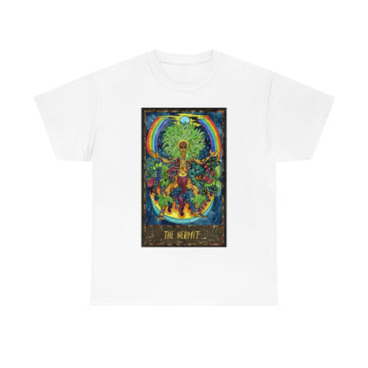 White The Hermit Tarot Card T-shirt