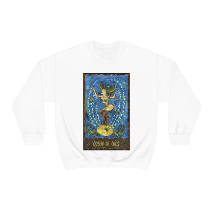 White Queen of Cups Tarot Card Sweatshirt