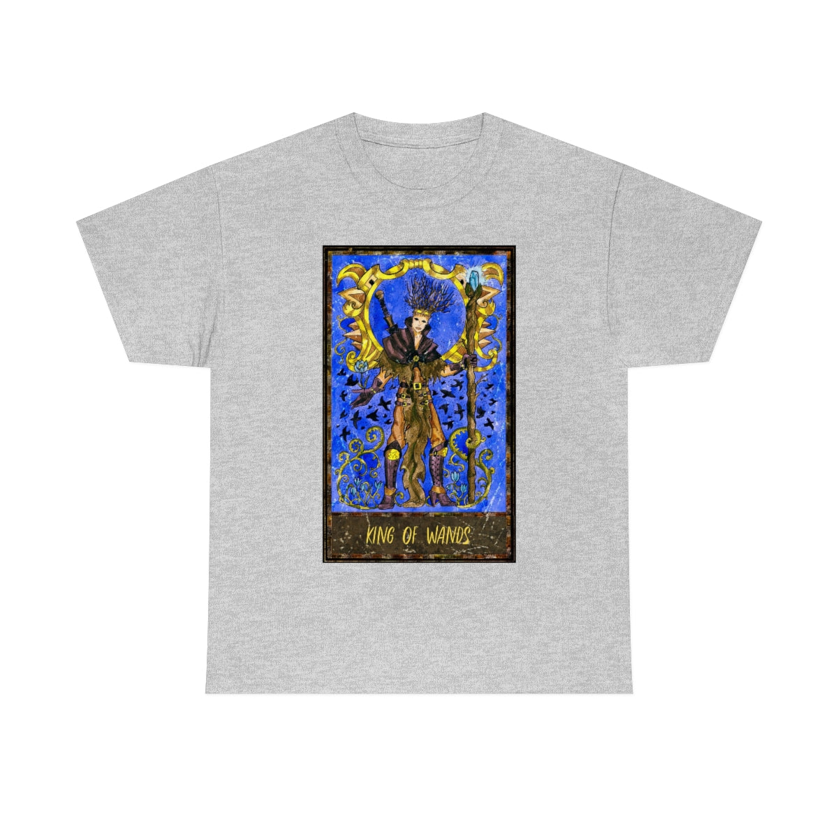 Sport Grey King of Wands Tarot Card T-Shirt