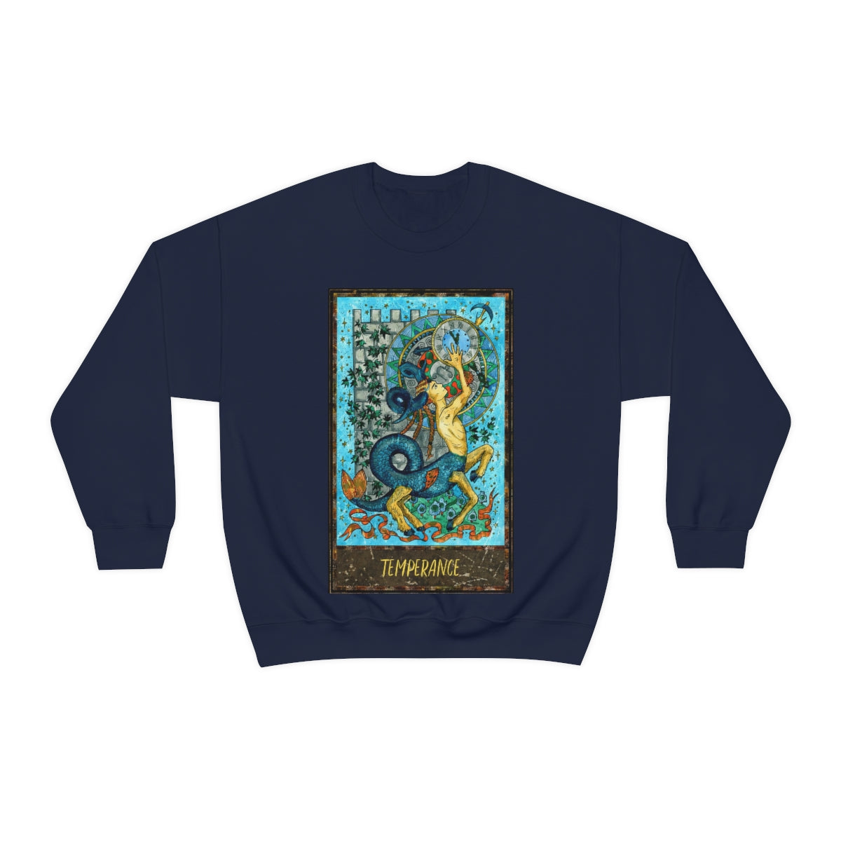 Navy Temperance Tarot Card Sweatshirt