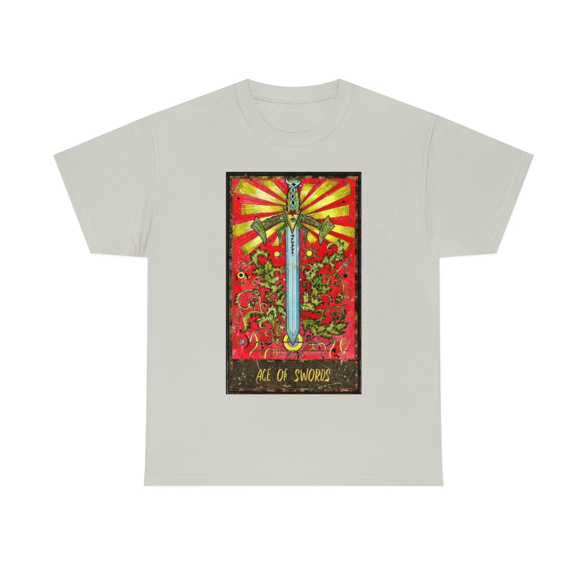 Ice Grey Ace of Swords Tarot Card T-shirt