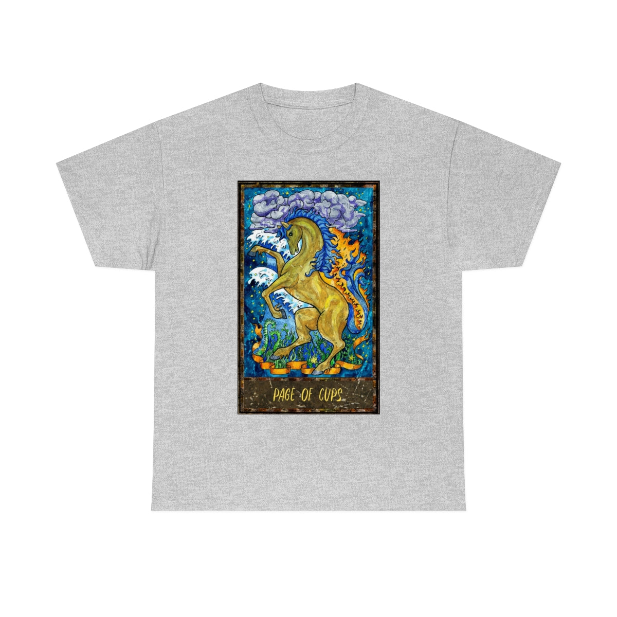 Sport Grey Page of Cups Tarot Card T-shirt