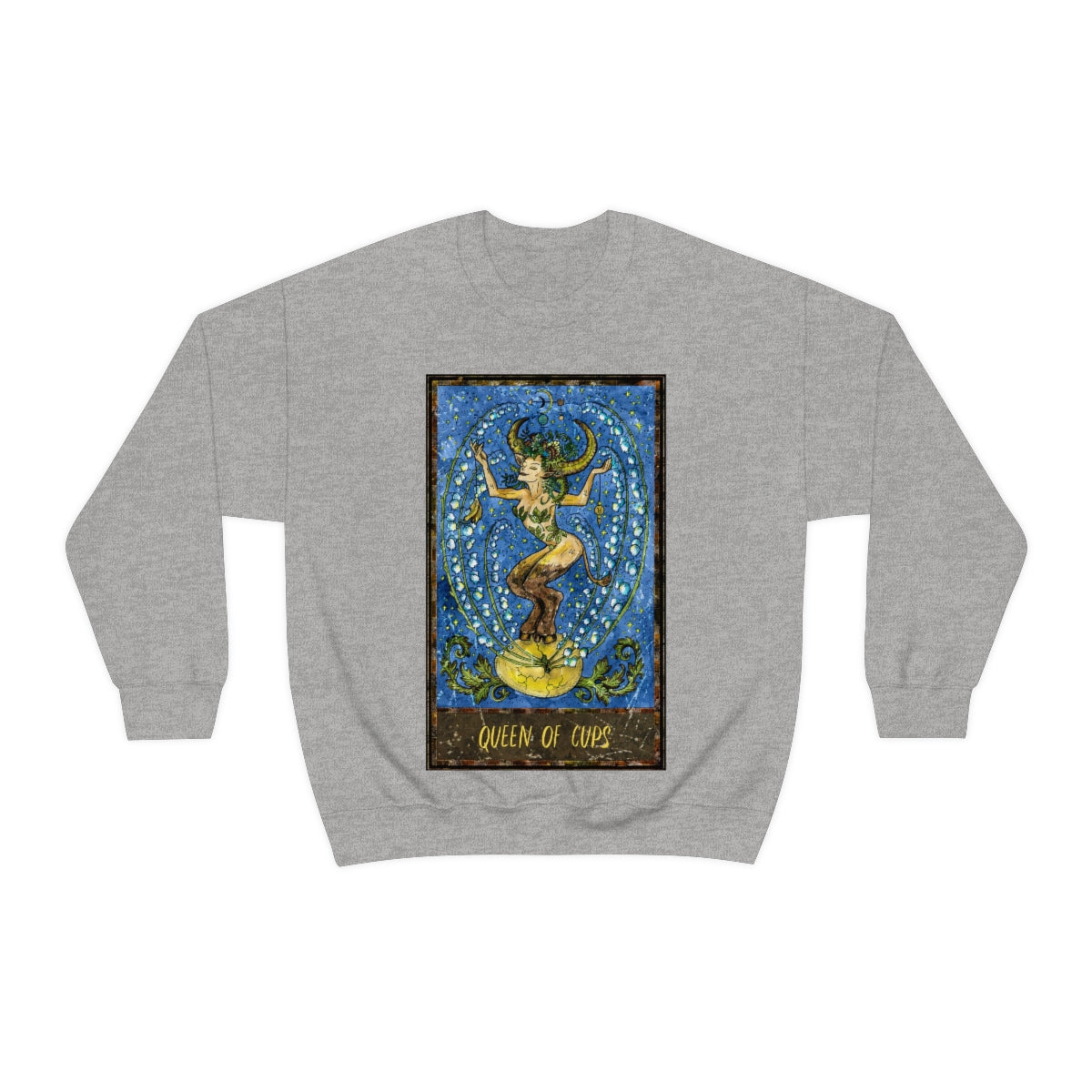 Sport Grey Queen of Cups Tarot Card Sweatshirt