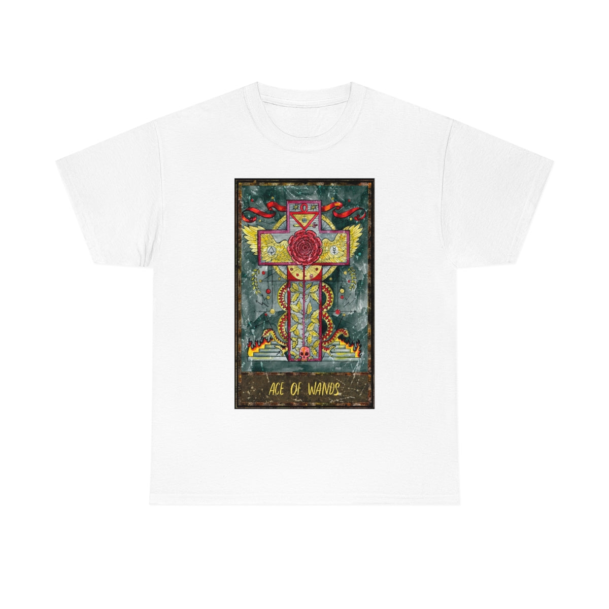 White Ace of Wands Tarot Card T-shirt