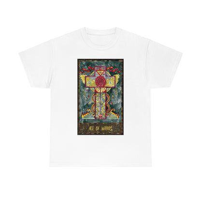 White Ace of Wands Tarot Card T-shirt