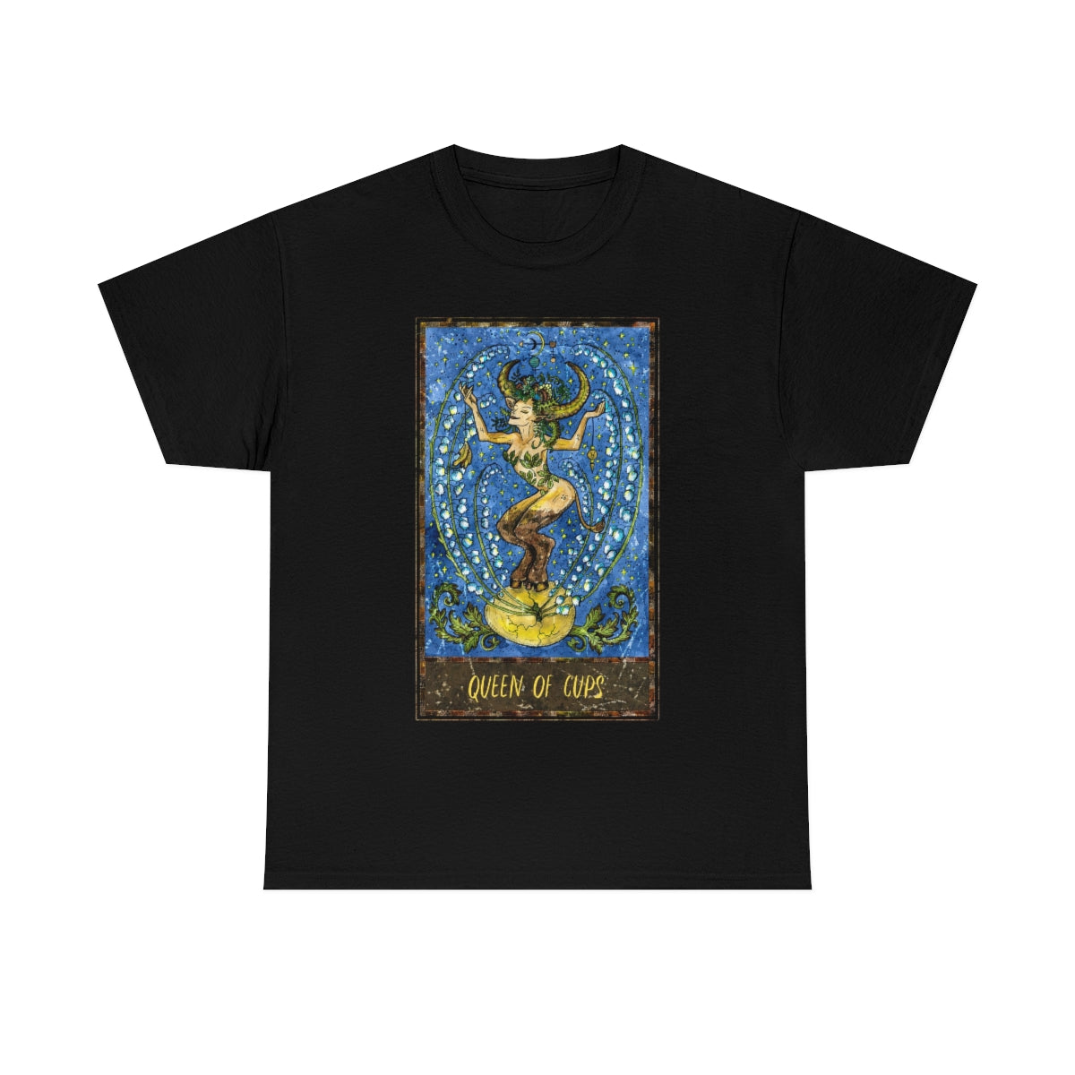 Black Queen of Cups Tarot Card T-Shirt