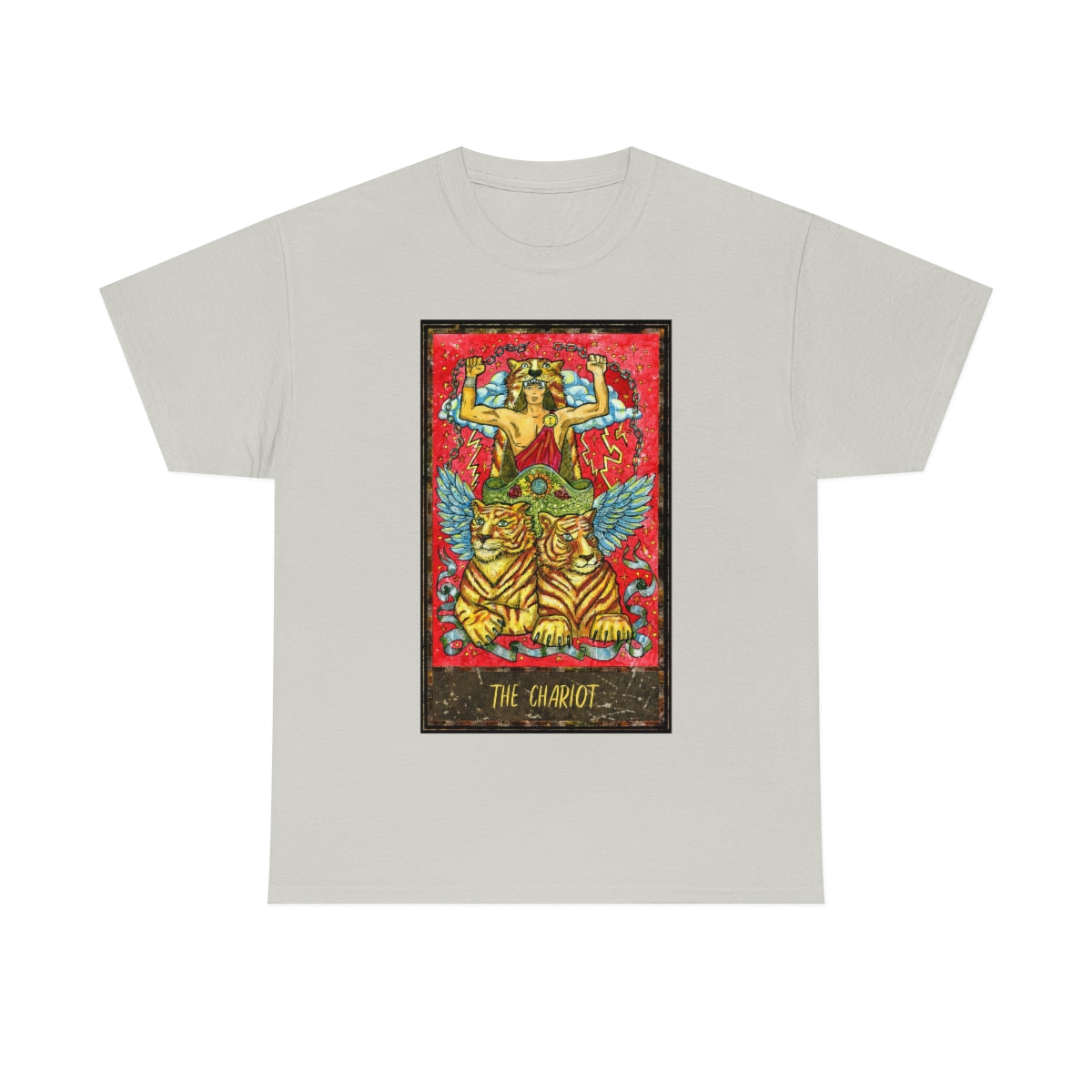 Ice Grey The Chariot Tarot Card T-shirt