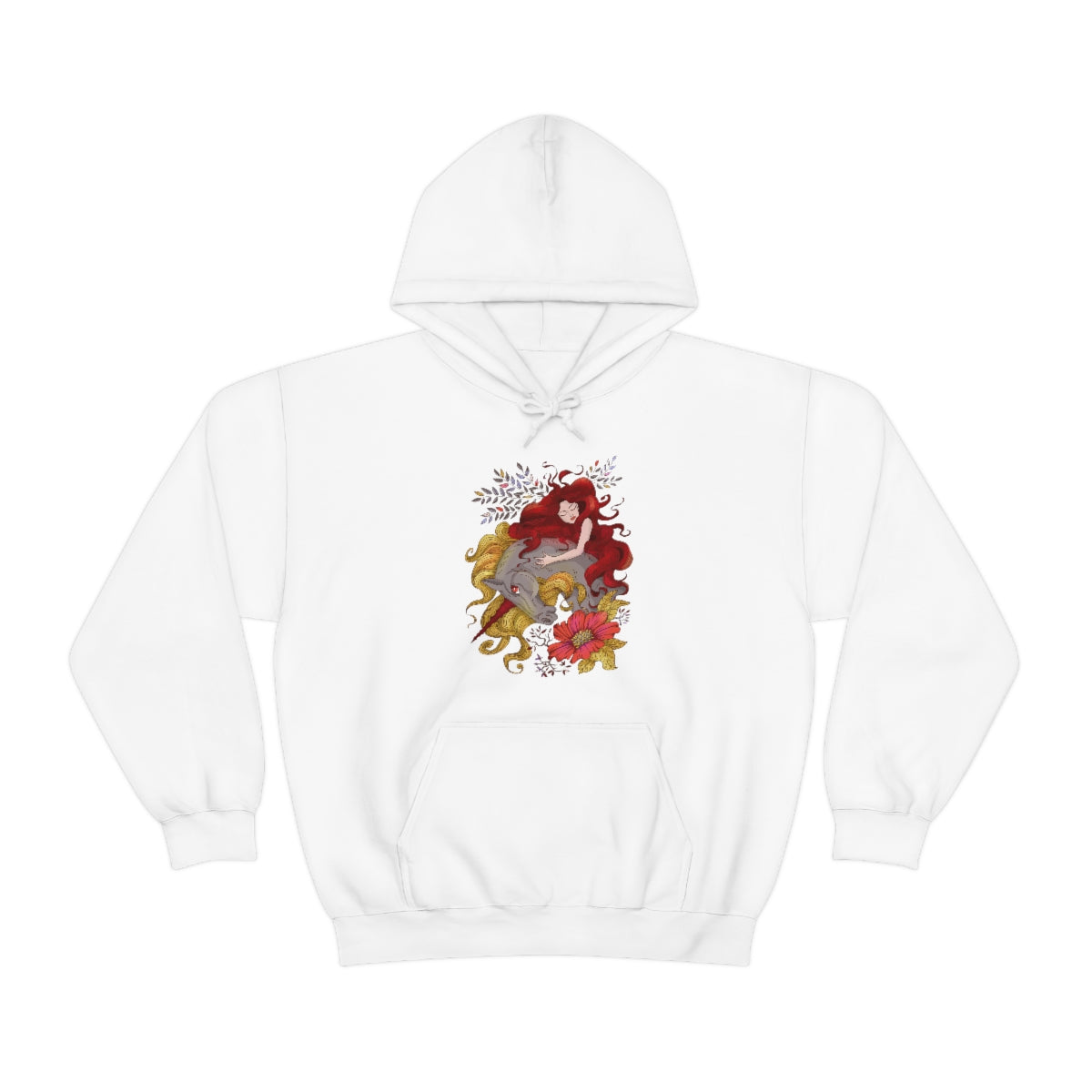 White Red Princess and Magic Unicorn Hoodie