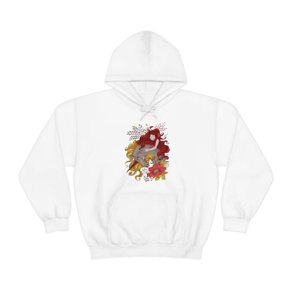 White Red Princess and Magic Unicorn Hoodie