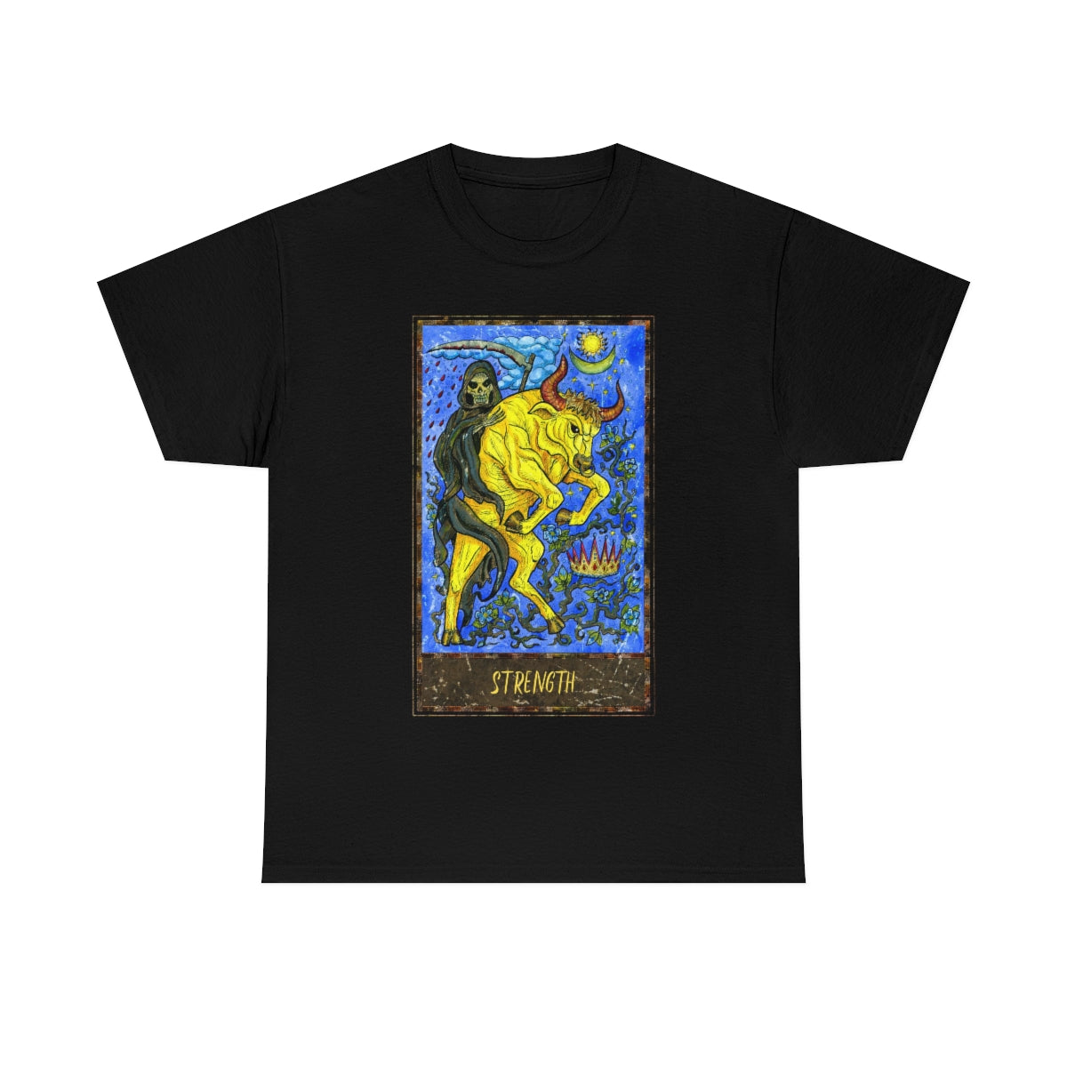 Black Strength Tarot Card T-shirt