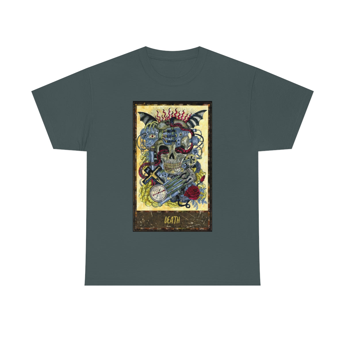 Charcoal Death Tarot Card T-Shirt