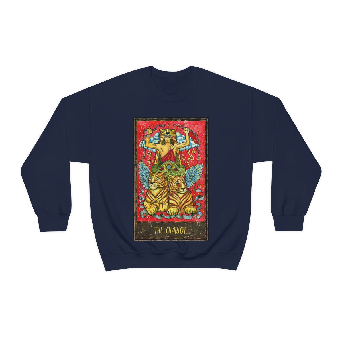 Navy The Chariot Tarot Card Sweatshirt