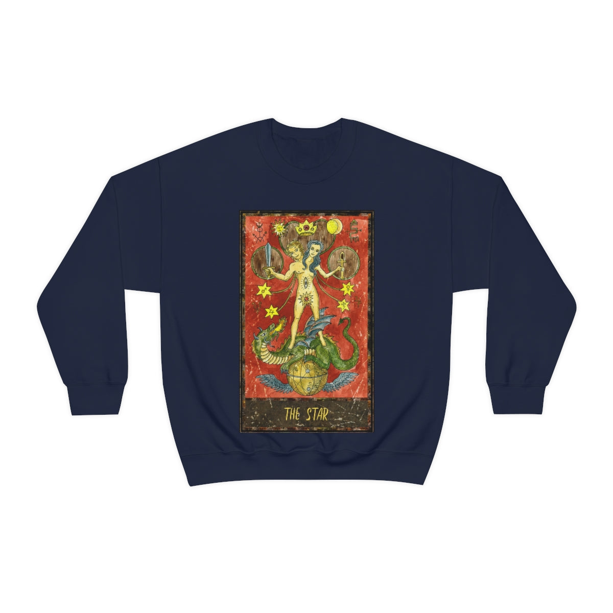 Navy The Star Tarot Card Sweatshirt