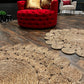 Circle Seagrass Rugs in the living room