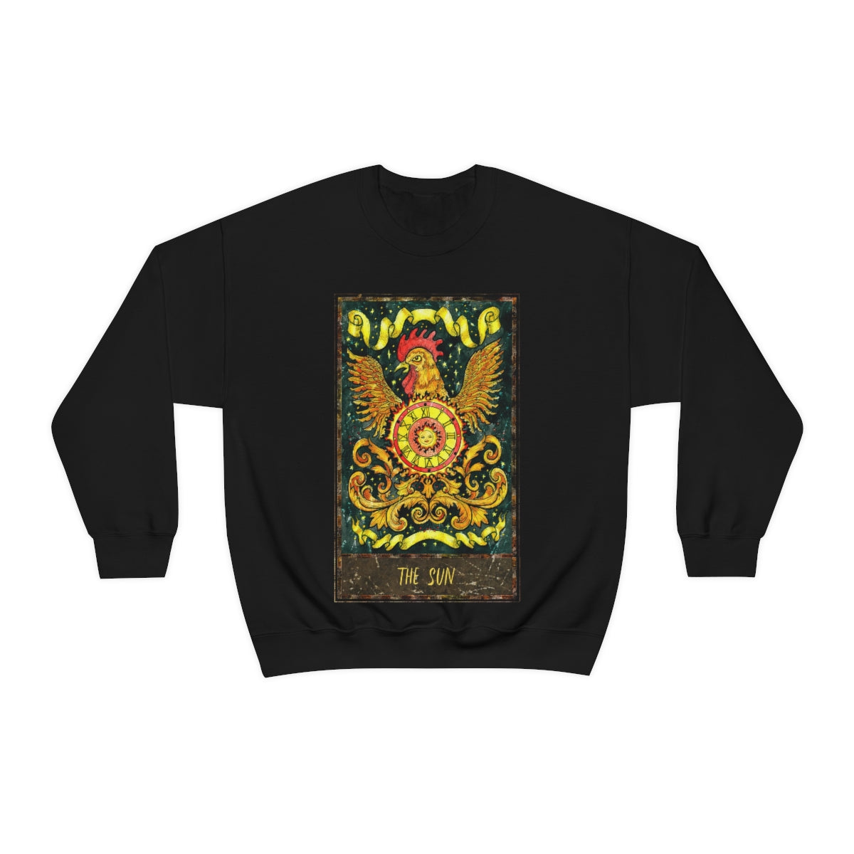 Black The Sun Tarot Card Sweatshirt