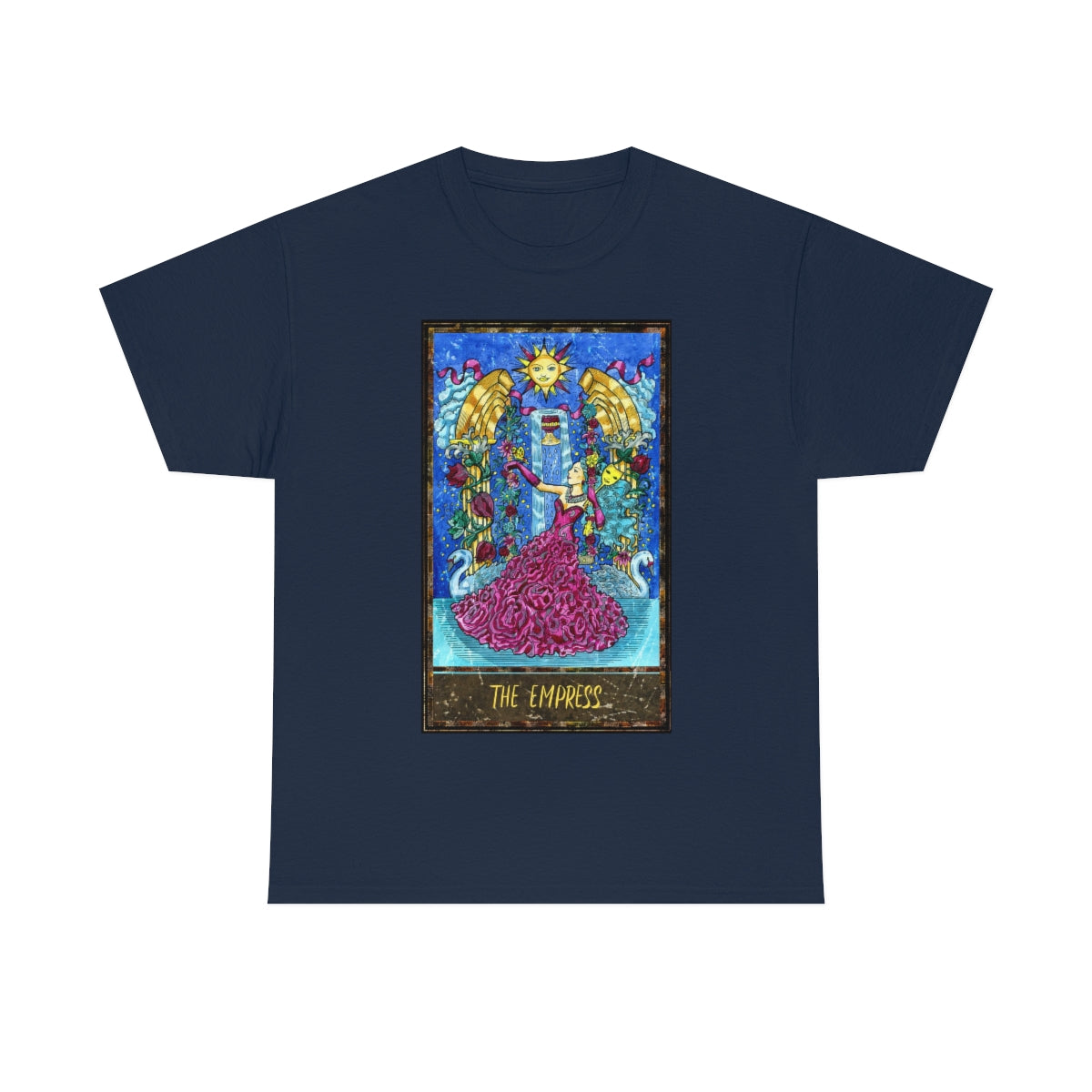 Navy The Empress Tarot Card T-Shirt